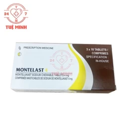 Montelast 4 Cadila - Thuốc điều trị hỗ trợ bệnh hen mạn tính